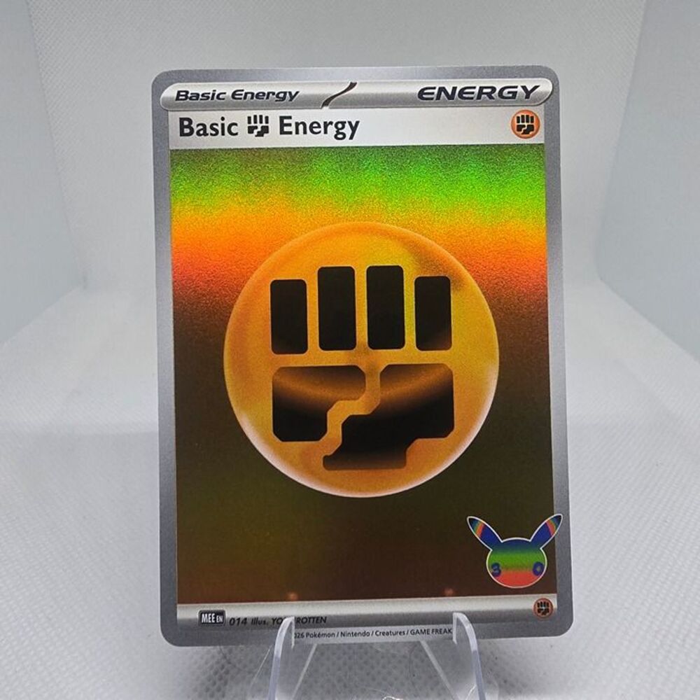 Pokemon basic fighting energy holo 14 30th celebration